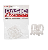 Basic Essentials Pearl Stroker Beads White 1.5 Inch / 3.75 cm Strokers - Manual