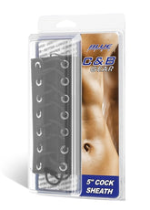 Blue Line 5 Inch Cock Sheath with Adjustable Fit and Metal Loop SLEEVES