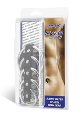 Blue Line 5 Ring Gates of Hell with Lead BDSM Restraint Gear Cages