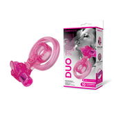 Bodywand Duo Ring with Clit Tickler for Couples Pink Cock Rings Vibrating
