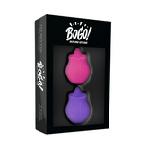 Bogo Rose Dual Pack Vibrating Rose Toy Pink and Purple Rose Stimulators