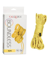 Boundless Rope Yellow 32.75 Feet Multi-Use Polyester Blend with Nickel-Free Alloy Caps Rope