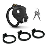 Bull Chastity Cage with Bull Head Design and Adjustable Rings > Bondage Gear > Male Chastity