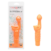 Butterfly Kiss Vibrator Orange with Dual Stimulation and 10 Speeds VIBRATORS-RABBIT