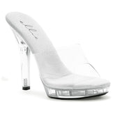 Clear Slip On Sandals 5 Inch Heels for Elegant Style 7 Heels