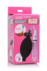 Clitoral Pumping System 12 Inches Length with 3 Inch Cylinder Clear Female Pumps