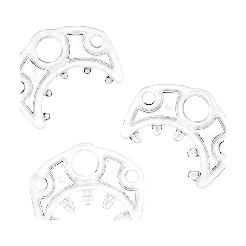Cockcage Accessory Points of Intrigue Clear Set of Three Clear Cages Cockcage Accessory Points of Intrigue Clear Set of Three Clear Cages