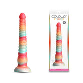 Colours Stacked 9 Inch Dildo Red and Gold Fantasy Toy Coloured DONGS