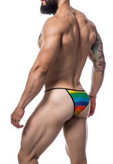 Cut For Men Briefkini Rainbow Bikini Underwear XL Size Mens G-Strings