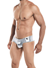 Cut For Men High Cut Cheeky Brief Silver Small Mens Thongs