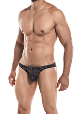 Cut for Men Low Rise Bikini Dollar Print Small Black Mens Briefs