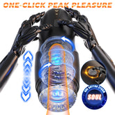 Cyberskin Galaxy Voy Thrusting and Rotating Auto Masturbator with Heater Black Strokers - Auto