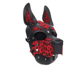 Dog/Pup Hood Red for Comfortable Adjustable Fit Red Masks