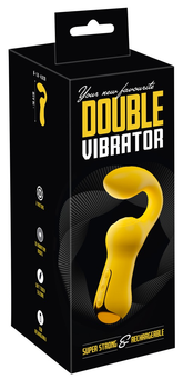 Double Vibrator Yellow Masturbator with 10 Vibration Modes and Flexible Vibro-Wings Vibrators