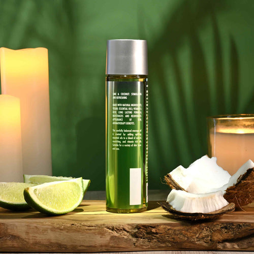Evolved Anoint Perfumery Lime Infused Coconut Massage Oil for Relaxation and Intimacy Massage Oil