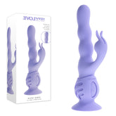 Evolved Wiggly Bunny – USB Rechargeable Rabbit Vibrator with Suction Base Purple > Vibrators > Ladies > Rabbit Multi