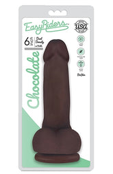 Easy Riders 6 Inch Slim Bioskin Dong With Balls in Chocolate Dongs Realistic