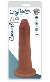 Easy Riders 7 Inch Slim Bioskin Dong Caramel with Firm Core and Soft Outer Skin Dongs Realistic