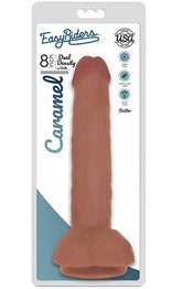Easy Riders 8 Inch Slim Bioskin Dong With Balls Caramel Dongs Realistic