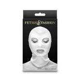 Fetish & Fashion - Eyes & Mouth Hood - One Size Hood White Masks