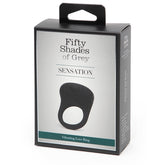 Fifty Shades of Grey Sensation Black Vibrating Love Ring Couples Toys