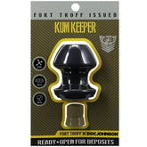 Fort Troff Kum Keeper Medium Hollow Butt Plug with Stopper Black Butt Plugs - Hollow