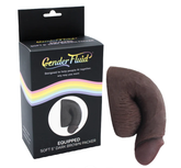 Gender Fluid Equipped Soft Packer 5 Inch Dark Brown Realistic Soft Prosthetic Packers