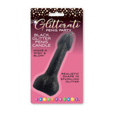 Glitterati Glitter Penis Candle 10 Centimeter Fun Party Accessory Black Novelty Candles