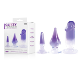 Glitzy Trainer 3 in 1 Dong Mixed Set Purple with 3 Graduated Sizes and Two Tone Color DONGS