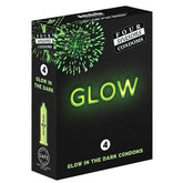 Glow N' Dark Condoms - Glow In The Dark Lubricated Condoms - 4 Pack Condoms