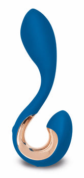 Gpop2 Indigo Blue Anatomic Vibrator 4.92 x 1.1 Inches Blue Butt Plugs - Vibrating