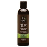 Hemp Seed Massage and Body Oil Naked in the Woods Tea and Ginger Scented 237 ml Bottle Massage Oil
