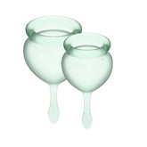 Feel Good Menstrual Cup Light Green 2pcs Green Feminine Care