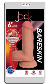 JOCK 6 Inch Bareskin Dong with Balls Ultra Durable Flesh Color Dongs Realistic