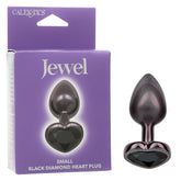 Jewel Small Black Diamond Heart Plug with Iridescent Finish and Streamlined Design > Anal Range > Jewel Butt Plugs