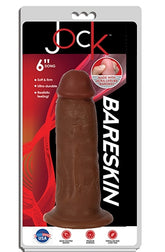 Jock 6 Inch Bareskin Dong No Balls Latte with Strong Suction Cup Dongs Realistic