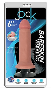 Jock 6 Inch Bareskin Vibrating Dong No Balls Vanilla Dongs Realistic