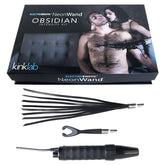 KinkLab Obsidian Neon Wand Intensity Kit for Electrosex Pleasure Black E-STIM TOYS