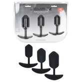 LEVELZ Silicone Weighted Anal Plug Training Set – Weighted Butt Plugs Set of 3 Sizes Black > Anal Range > Butt Plug Kits