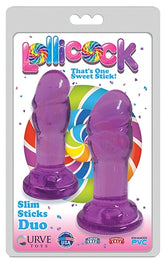 Lollicock Slim Stick Duo Grape Ice Purple 2-Pack Curve Enhanced PVC