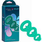 Maia HAZEY 3-Piece Penis Ring Set with Multi Sizes Green COCK RING Set