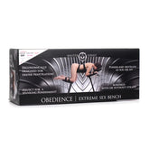 Master Series Obedience Extreme Sex Bench with Restraint Straps in Black PU Leather, 27 Inch Height, 50 Inch Width Sex Furniture