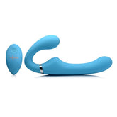 Mighty Rider 10X Strapless Strap-On Blue with Remote Control > Realistic Dildos and Vibes > Strapless Strap Ons