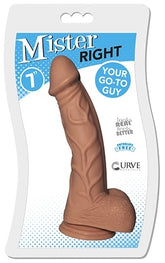 Mister Right Caramel 7 Inch Insertable with Suction Cup Base Dongs Realistic