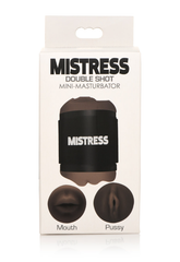 Mistress Double Shot Mini Masturbators Mouth and Pussy Dark Tone Strokers - Manual