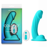 Colours Curve (Teal) – Rechargeable Wireless Remote-Controlled 6-Inch Vibrating Dildo Teal DONGS