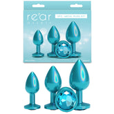 Rear Assets Trainer Kit (Iridescent Teal) – Metallic Butt Plug Set of 3 Sizes Teal > Anal Range > Butt Plug Kits