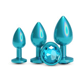 Rear Assets Trainer Kit – Set of 3 Chrome-Plated Butt Plugs > Anal Range > Jewel Butt Plugs
