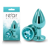 Rear Assets Medium (Teal) 8.2 cm Metal Butt Plug > Anal Range > Jewel Butt Plugs