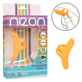 Neon Vibes The Pleasure Vibe Orange Ergonomic Finger Vibrator with 10 Vibration Functions and Rechargeable Finger Stimulator